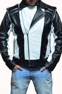 Michael-jackson-pepsi-white-leather-jacket men's genuine lambskin leather jacket 1