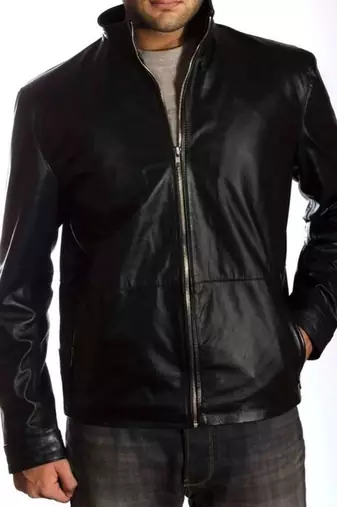 Minority-report-tom-cruise jacket men's genuine lambskin leather jacket