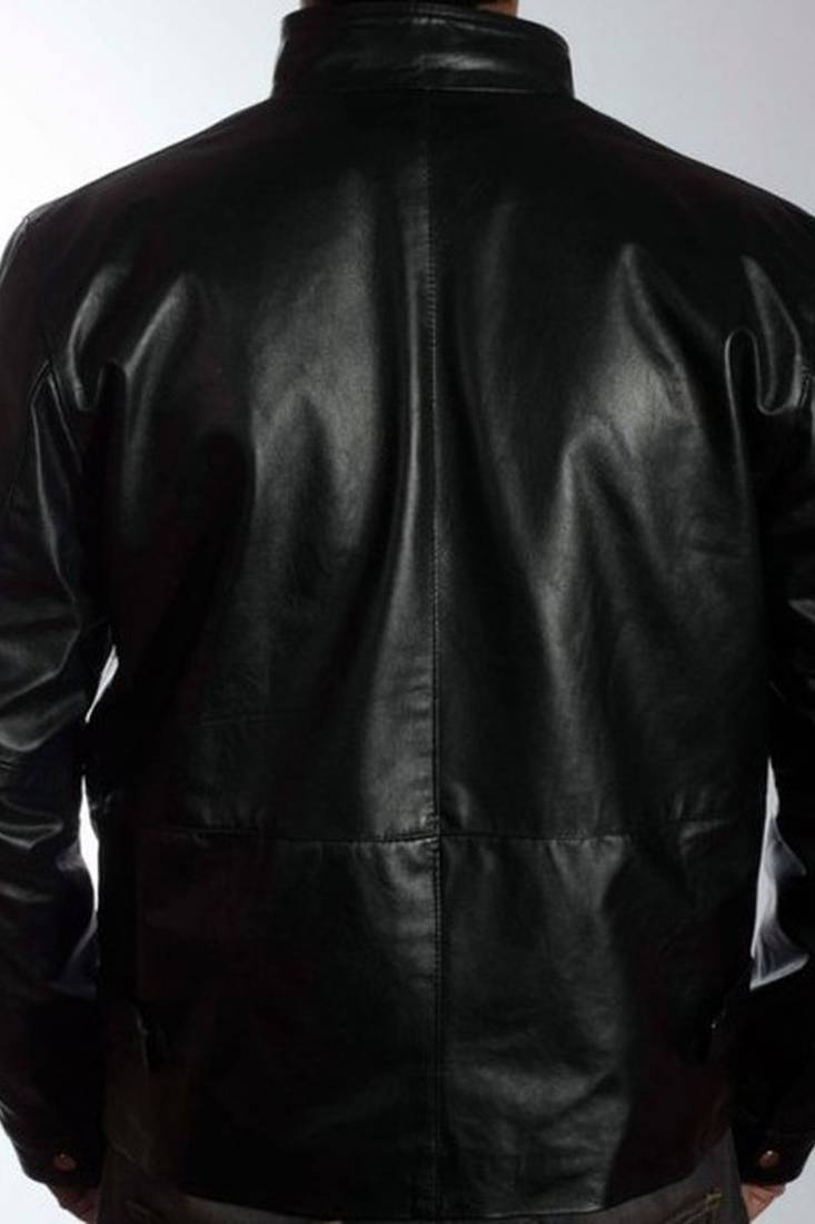 Minority-report-tom-cruise jacket men's genuine lambskin leather jacket