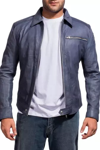 Need-for-speed-aaron-paul-jacket men's genuine lambskin leather jacket