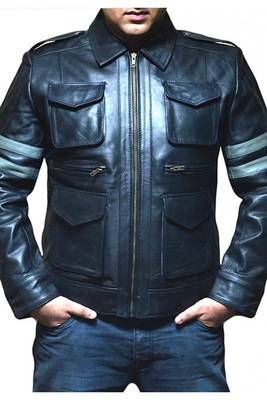 Resident-evil-leather-jacket men's genuine lambskin leather jacket 1