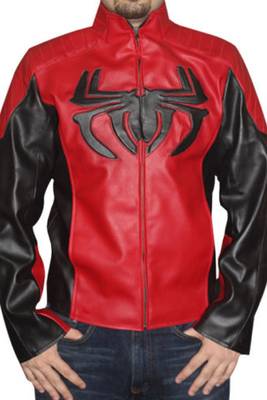 Spiderman-motorcycle red leather jacket men's genuine lambskin leather jacket 1