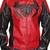Spiderman-motorcycle red leather jacket men's genuine lambskin leather jacket