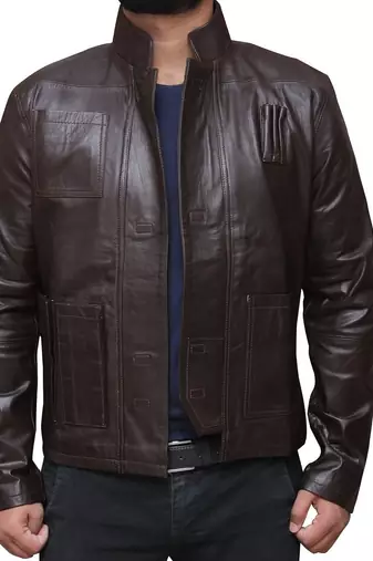 Star wars han solo leather jacketb jacket men's genuine lambskin leather jacket