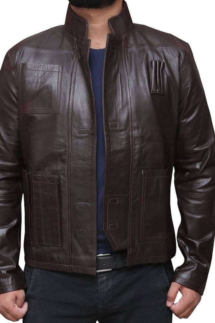 Star wars han solo leather jacketb jacket men's genuine lambskin leather jacket