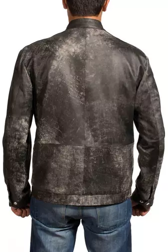 Star-crossed-greg-finley-distressed-black-jacket  men's genuine lambskin leather jacket