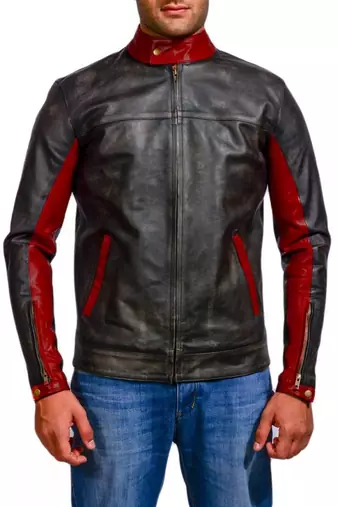 The-dark-knight-bruce-wayne-jacket men's genuine lambskin leather jacket