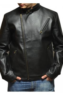 Tony-stark-iron-man-black-leather jacket men's genuine lambskin leather jacket 1