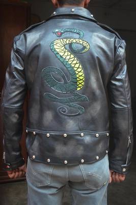 Tunnel snakes rule leather jacket men's genuine lambskin leather jacket 2