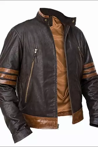 X-men-wolverine-jacket men's genuine lambskin leather jacket