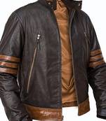 X-men-wolverine-jacket men's genuine lambskin leather jacket