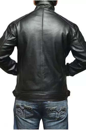 Jeremy-renner-bourne-legacy-leather-jacket men's genuine lambskin leather jacket