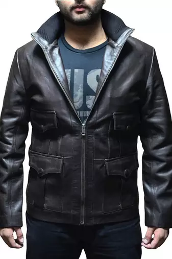 James-bond-casino-royale-leather-jacket men's genuine lambskin leather jacket