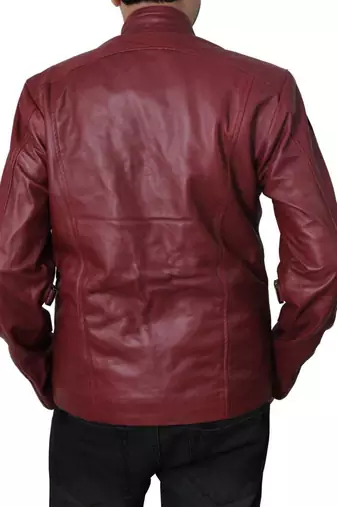 Guardians-of-the-galaxy-star-lord-jacket men's genuine lambskin leather jacket