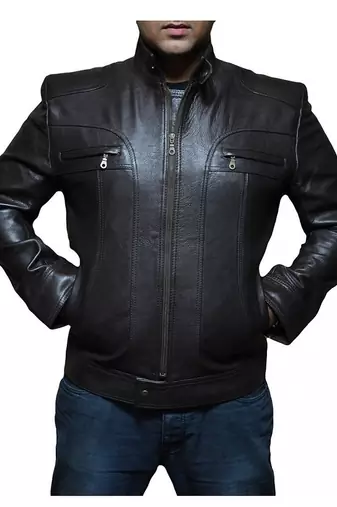 Ghosts-of-girlfriends-past-leather jacket men's genuine lambskin leather jacket