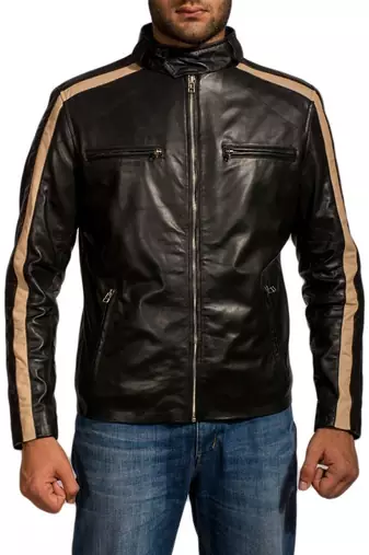 Flash-gordon-eric-johnson-jacket men's genuine lambskin leather jacket