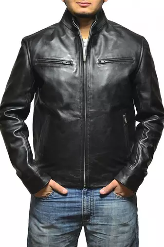 Fast-furious-6-vin-diesel-leather jacket men's genuine lambskin leather jacket