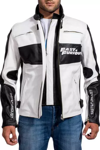 Fast-and-the-furious-7-premier jacket men's genuine lambskin leather jacket