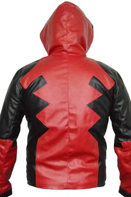 Deadpool game hoodie leather jacketb men's genuine lambskin leather jacket 2