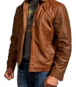 Casual-brown-inception-arthur-jacket men's genuine lambskin leather jacket