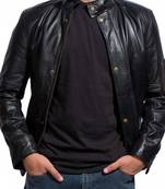 Californication-hank-moody-jacket men's genuine lambskin leather coat