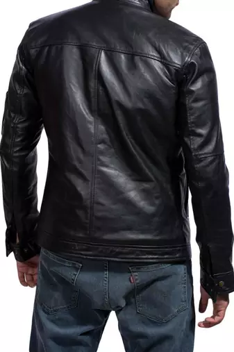Californication-hank-moody-jacket men's genuine lambskin leather coat
