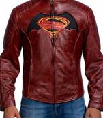 Batman-superman jacket men's genuine lambskin leather jacket