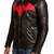 Batman red and black leather jacket men's genuine lambskin leather jacket
