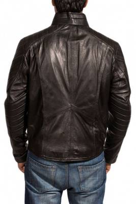 Batman black leather jacket men's genuine lambskin leather jacket 2