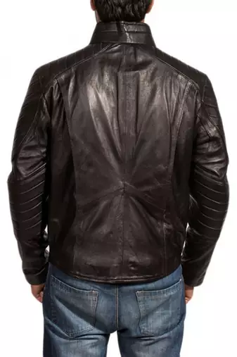 Batman black leather jacket men's genuine lambskin leather jacket