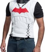 Batman arkham knight red hood vest men's genuine lambskin leather vest