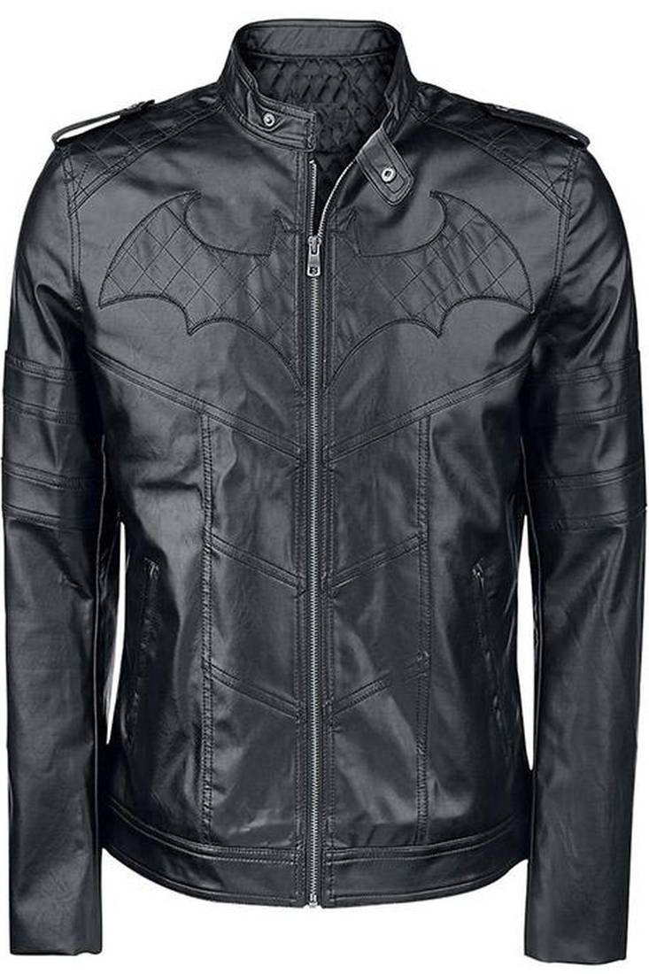Batman arkham knight biker jacket men's genuine lambskin leather jacket