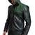 Green-arrow-leather-jacket men's genuine lambskin leather jacket