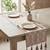  stave botanical cotton ivory table runner   (6 seater)   