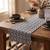  stave tribal cotton black table runner (6 seater)   