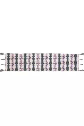  stave tribal cotton ivory table  runner (6 seater)   