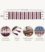  stave tribal cotton ivory table runner (6 seater)    