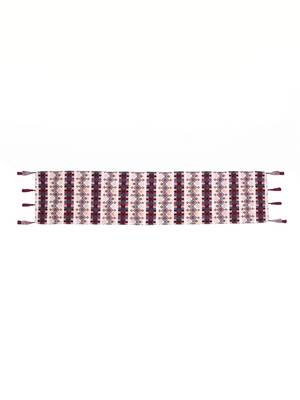  stave tribal cotton ivory table runner (6 seater)     2