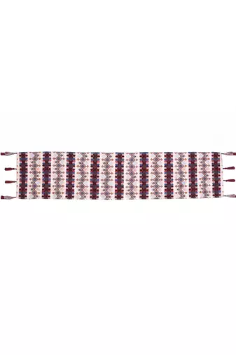  stave tribal cotton ivory table runner (6 seater)    