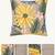  beige botanical embroidered cotton cushion cover (16"x16")