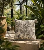  off white animal print cotton cushion cover (16"x16")