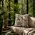  off white animal print cotton cushion cover (16"x16")