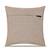  beige botanical embroidered cotton cushion cover (16"x16")