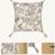  off white animal print cotton cushion cover (16"x16")