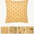  gold floral embroidered faux silk cushion cover (16"x16")