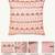  pink floral embroidered faux silk cushion cover (16"x16")