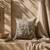  sage green floral embroidered cotton cushion cover (16"x16")