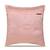  pink floral embroidered faux silk cushion cover (16"x16")