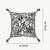  off white animal print cotton cushion cover (16"x16")