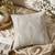  green botanical embroidered cotton cushion cover (16"x16")